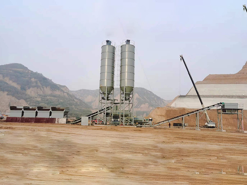 WDJ700—800型穩(wěn)定土拌合站疊加式二次攪拌