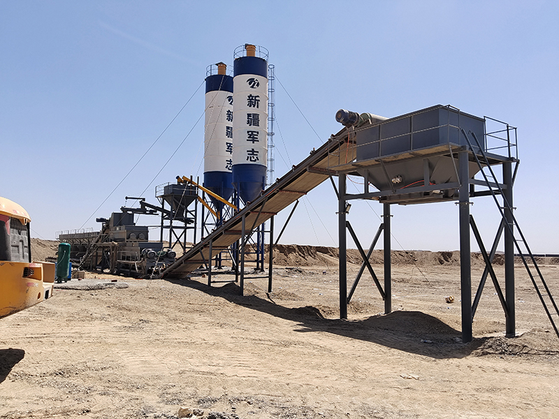 WDJ800型穩(wěn)定土拌和站配水泥二次計量過渡倉