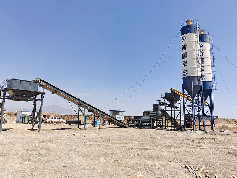 WDJ800型穩(wěn)定土拌合站配水泥二次計量過渡倉