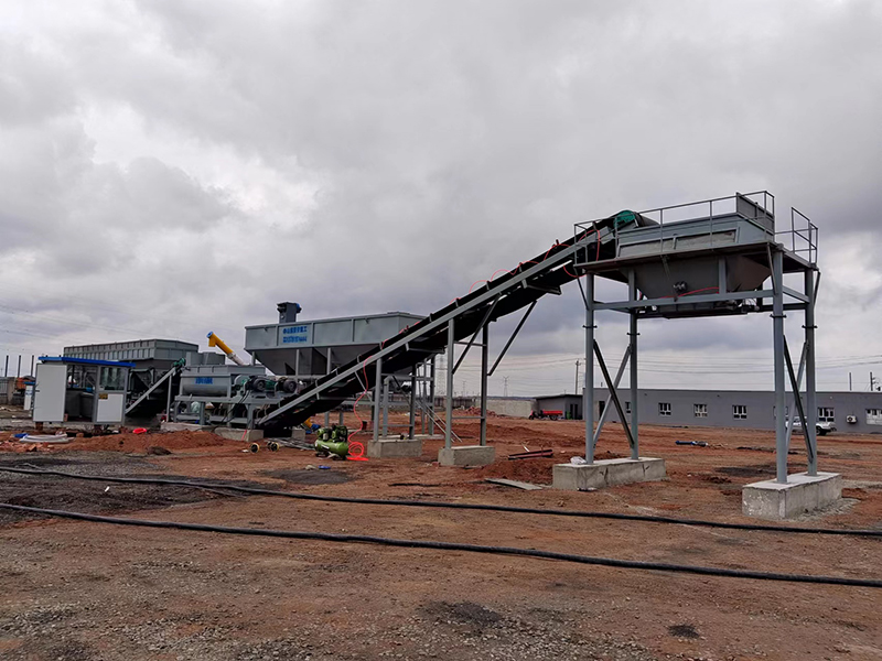 WDJ40型水穩(wěn)拌合站配臥式水泥倉(cāng)