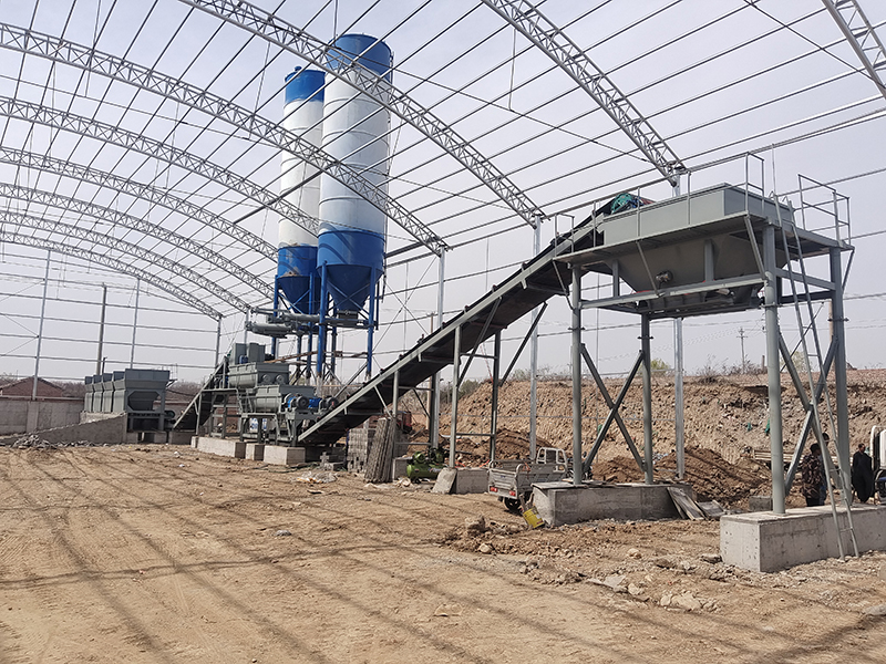 WDJ600型疊加式二次攪拌水穩(wěn)拌和站